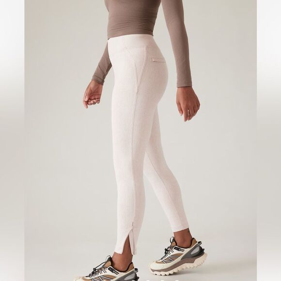 Athleta Delancey Skyline Textured Tight Cream Braiden Texture Women’s Size SMALL - Picture 2 of 12